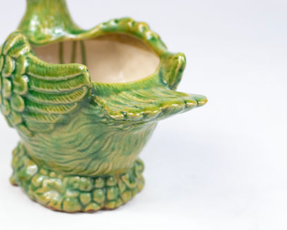 VINTAGE 1990S ITALIAN CERAMIC BIRD PLANTER