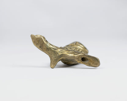 VINTAGE SOLID BRASS OWL FIGURINE