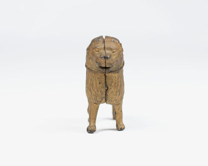 VINTAGE A.C. WILLIAMS CAST IRON LION COIN BANK