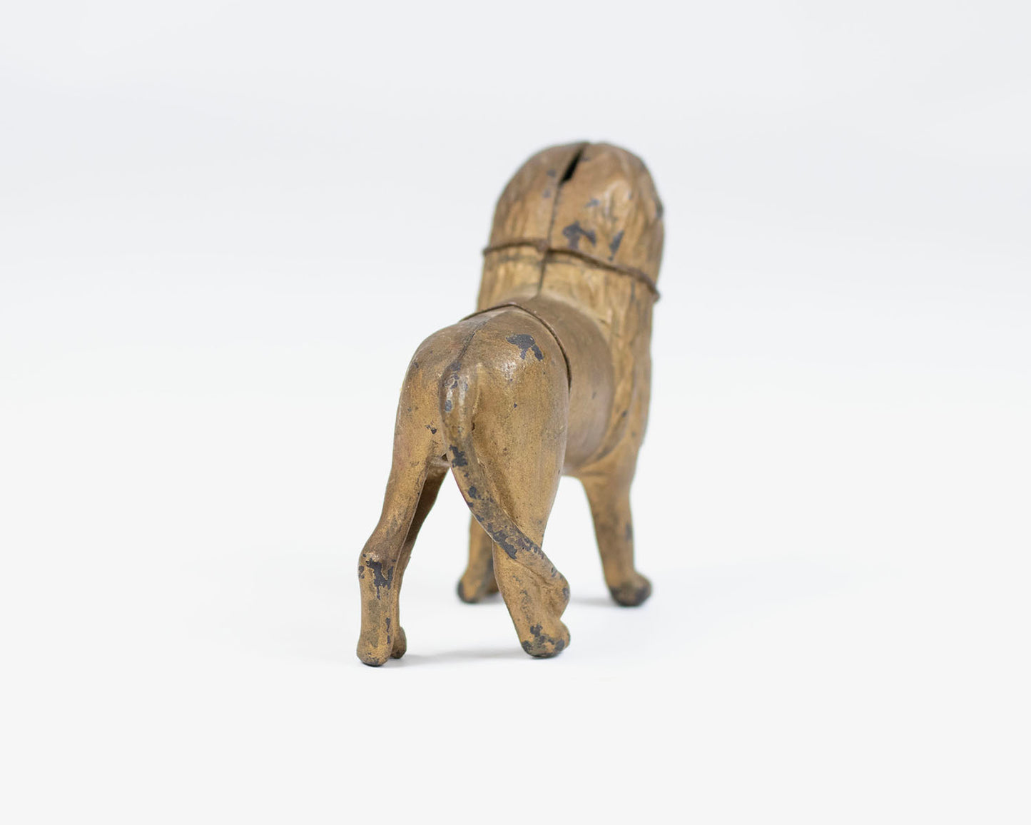 VINTAGE A.C. WILLIAMS CAST IRON LION COIN BANK