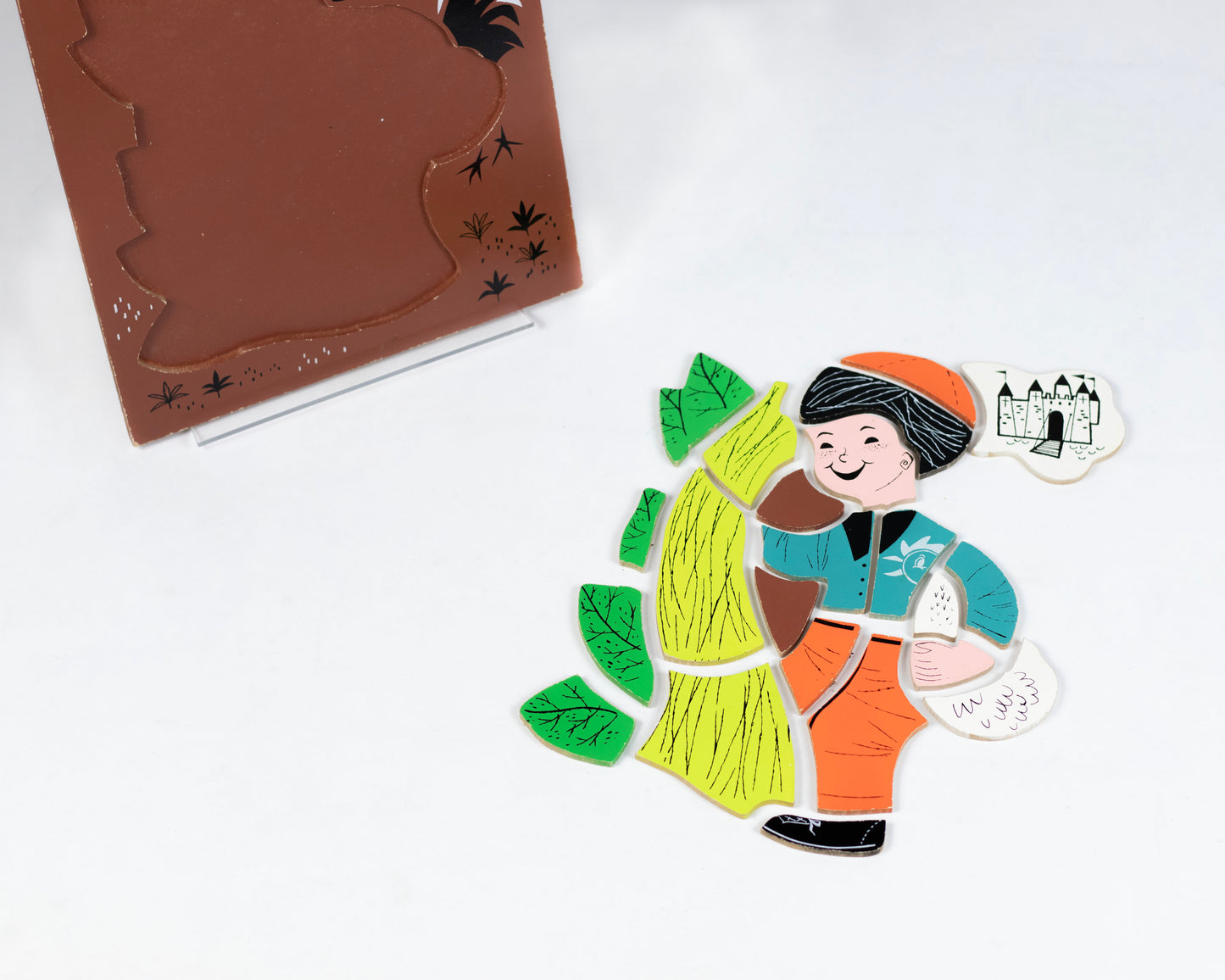 VINTAGE PLAYSKOOL "JACK AND THE BEANSTALK" WOODEN PUZZLE