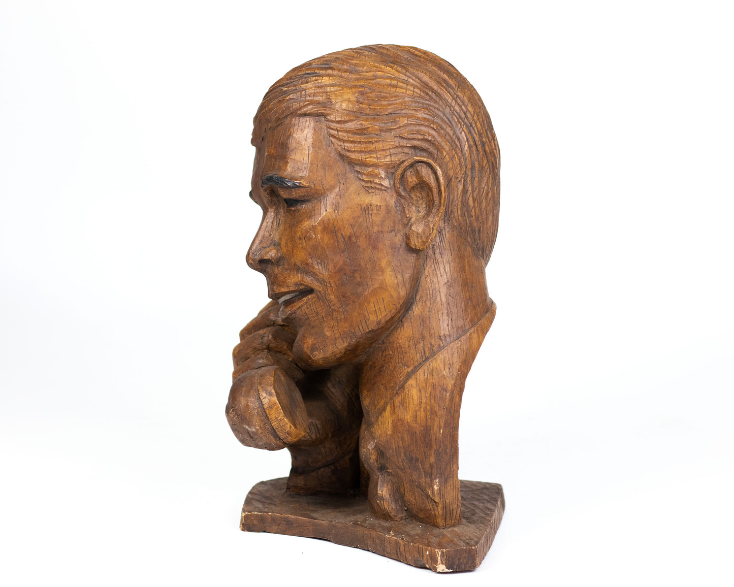 VINTAGE LIFE-SIZE "MAN WITH TELEPHONE" DISPLAY HEAD