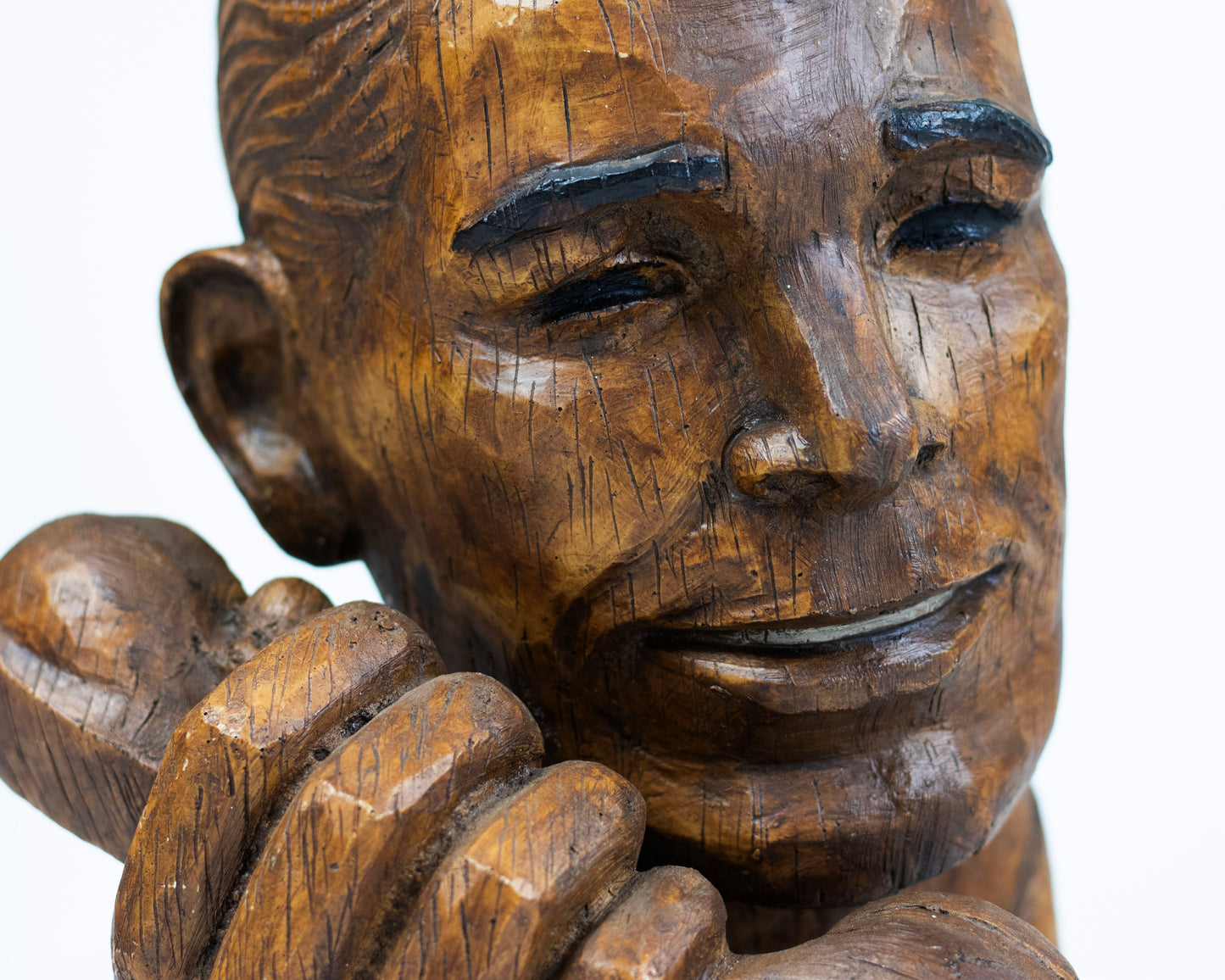 VINTAGE LIFE-SIZE "MAN WITH TELEPHONE" DISPLAY HEAD