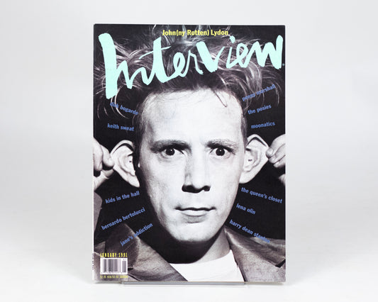 VINTAGE INTERVIEW MAGAZINE - JOHNNY ROTTEN JANUARY 1991