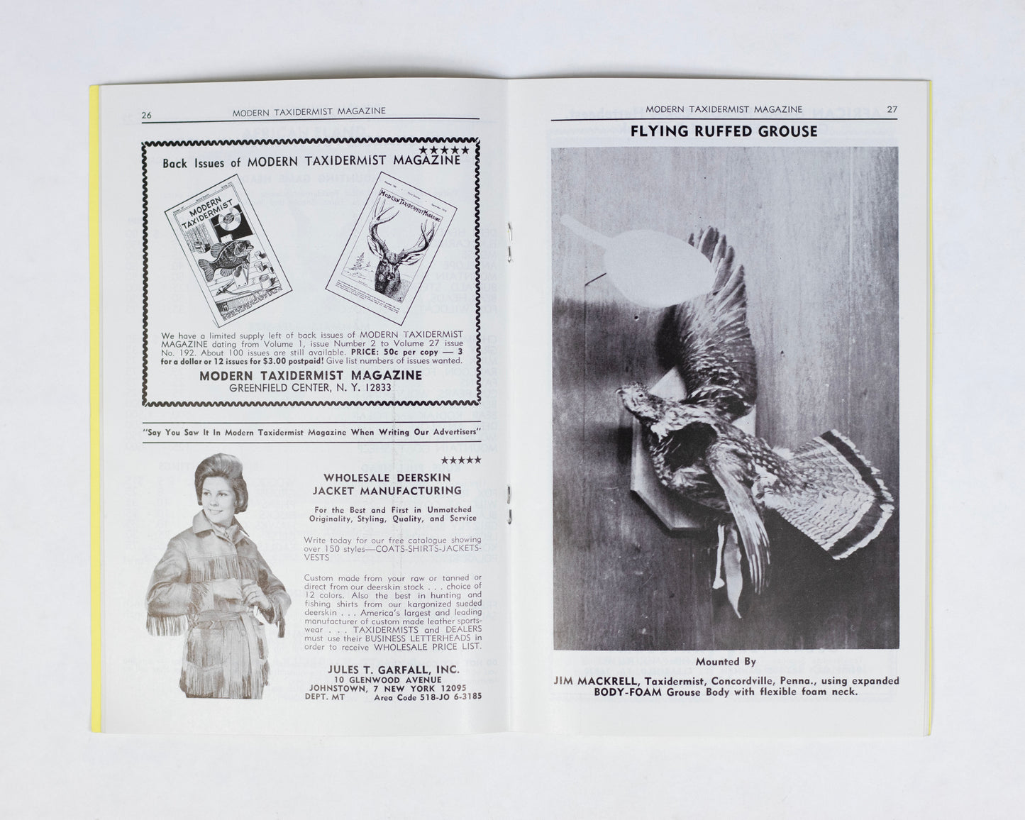 VINTAGE "MODERN TAXIDERMIST" MAGAZINE - DECEMBER 1971 #193