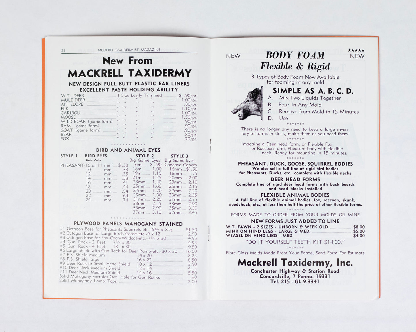 VINTAGE "MODERN TAXIDERMIST" MAGAZINE - MAY 1972 #194