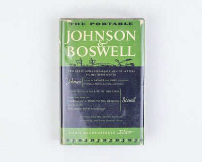VINTAGE 1949 FIRST EDITION COPY OF "THE PORTABLE JOHNSON & BOSWELL" EDITED BY LOUIS KRONENBERGER