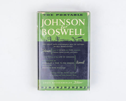 VINTAGE 1949 FIRST EDITION COPY OF "THE PORTABLE JOHNSON & BOSWELL" EDITED BY LOUIS KRONENBERGER