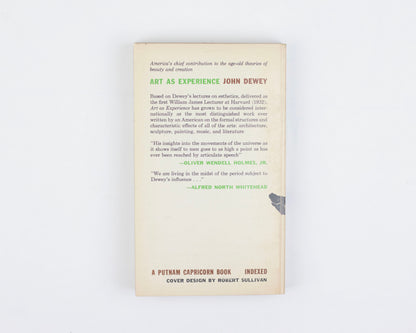 VINTAGE 1958 COPY OF "ART AS AN EXPERIENCE" BY JOHN DEWEY