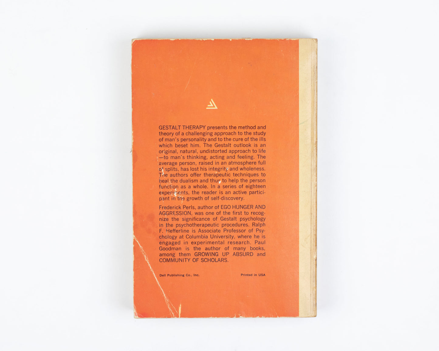 VINTAGE 1951 COPY OF "GESTALT THERAPY" BY FREDERICK PERLS, RALPH HEFFERLINE, AND PAUL GOODMAN