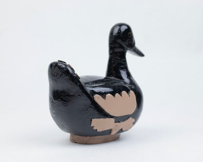 VINTAGE WOODEN DUCK FIGURINE