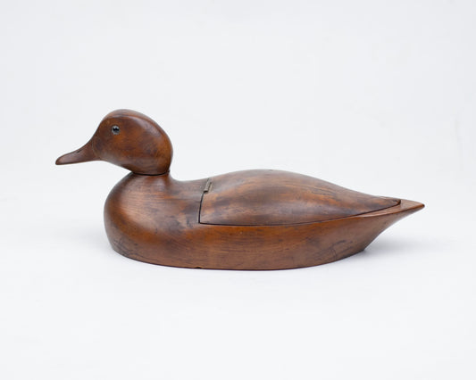 VINTAGE WOODEN DUCK TRINKET BOX
