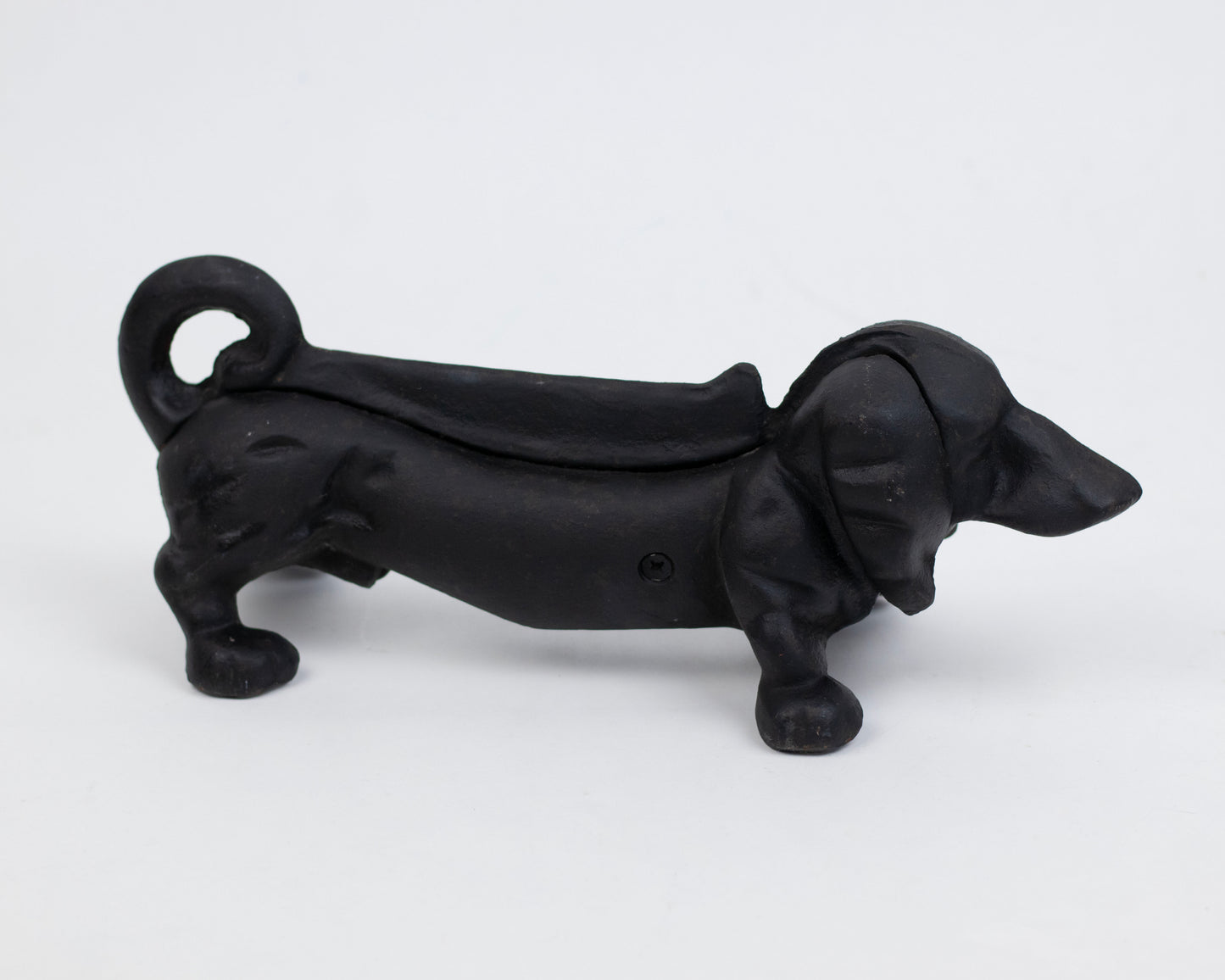 VINTAGE CAST IRON DACHSHUND-SHAPED BOOT SCRAPER