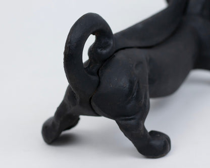 VINTAGE CAST IRON DACHSHUND-SHAPED BOOT SCRAPER