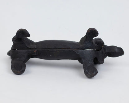 VINTAGE CAST IRON DACHSHUND-SHAPED BOOT SCRAPER