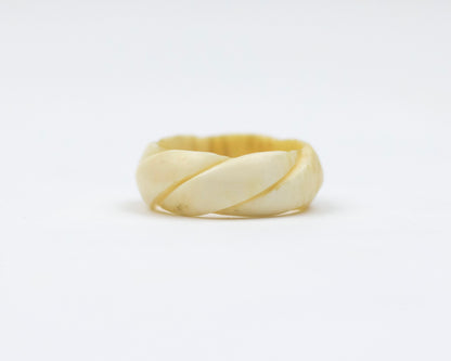VINTAGE CARVED BONE RING