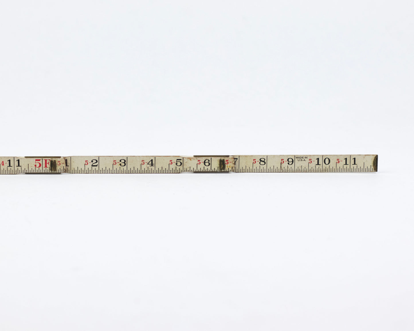 VINTAGE LUFKIN 6FT RED END RUGGED ENGINEERS FOLDING RULER