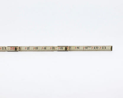 VINTAGE LUFKIN 6FT RED END RUGGED ENGINEERS FOLDING RULER