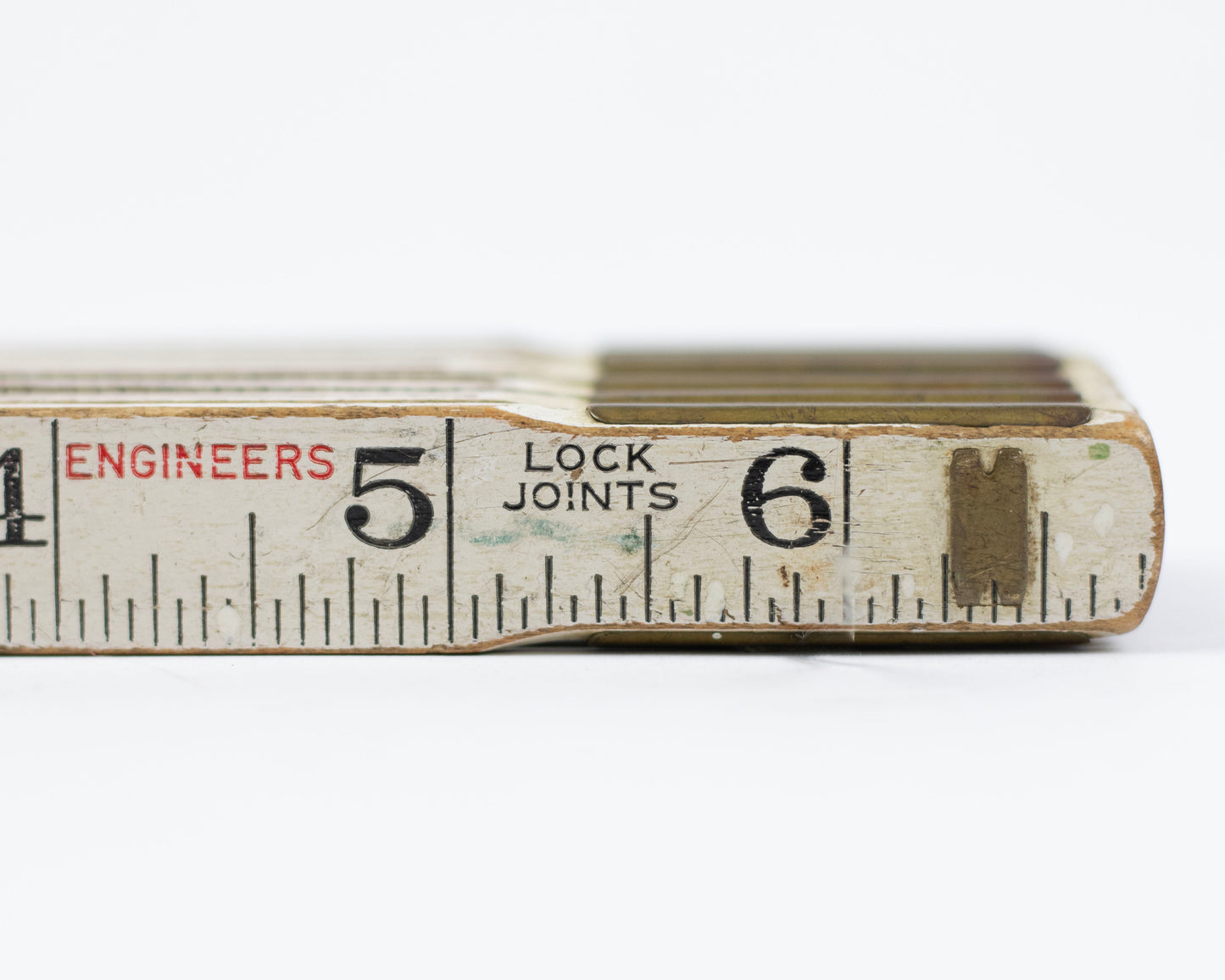 VINTAGE LUFKIN 6FT RED END RUGGED ENGINEERS FOLDING RULER