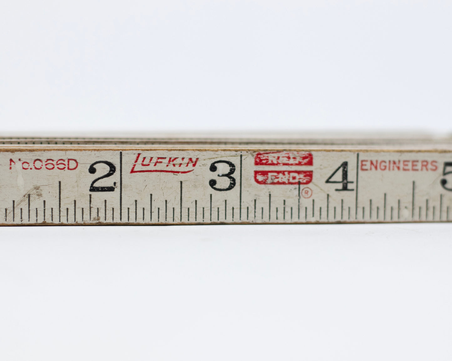 VINTAGE LUFKIN 6FT RED END RUGGED ENGINEERS FOLDING RULER