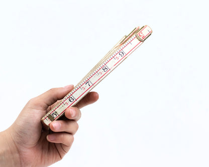 VINTAGE LUFKIN 6FT RED END RUGGED ENGINEERS FOLDING RULER