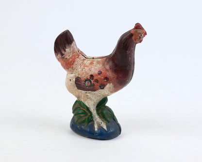 VINTAGE MID-CENTURY CAST IRON CHICKEN COIN BANK