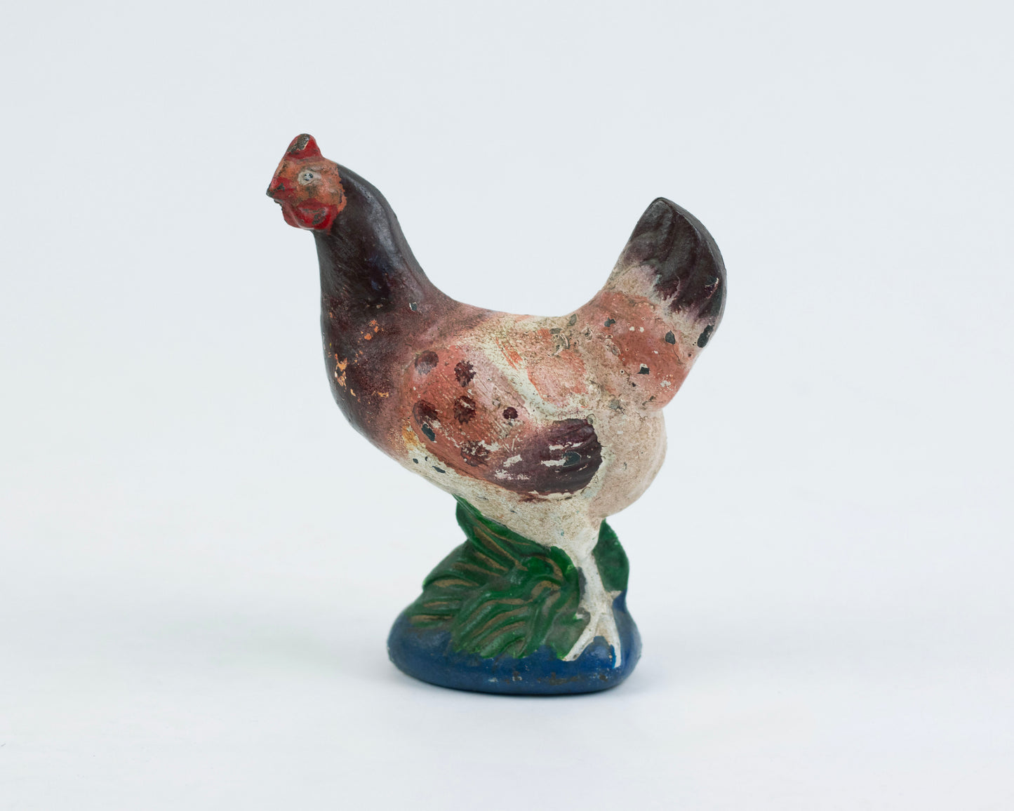 VINTAGE MID-CENTURY CAST IRON CHICKEN COIN BANK