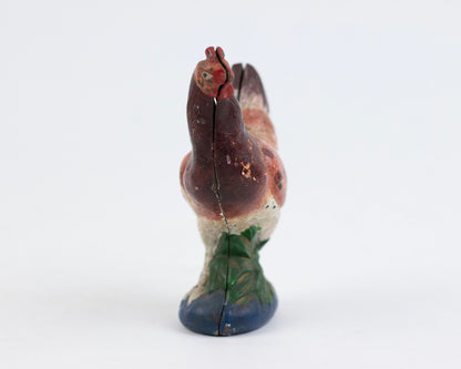 VINTAGE MID-CENTURY CAST IRON CHICKEN COIN BANK