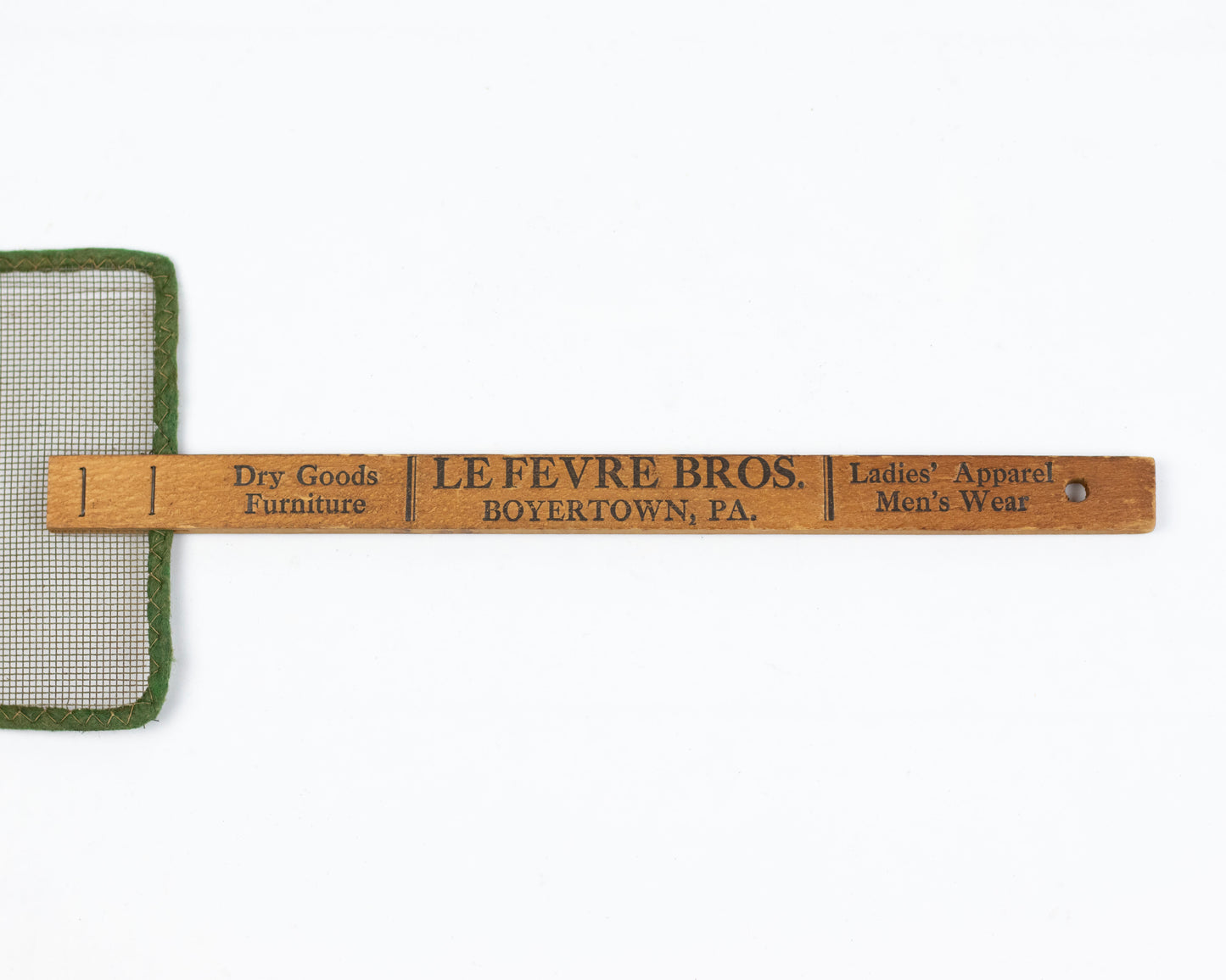 VINTAGE PROMOTIONAL FLY SWATTER - LE FEVRE BROS. BOYERTOWN, PA