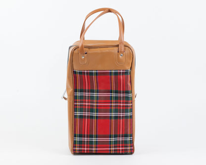 VINTAGE 1970S RED TARTAN THERMOS/KING-SEELEY PICNIC SET - 3 PCS