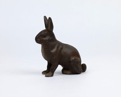 VINTAGE A.C. WILLIAMS CAST IRON RABBIT COIN BANK
