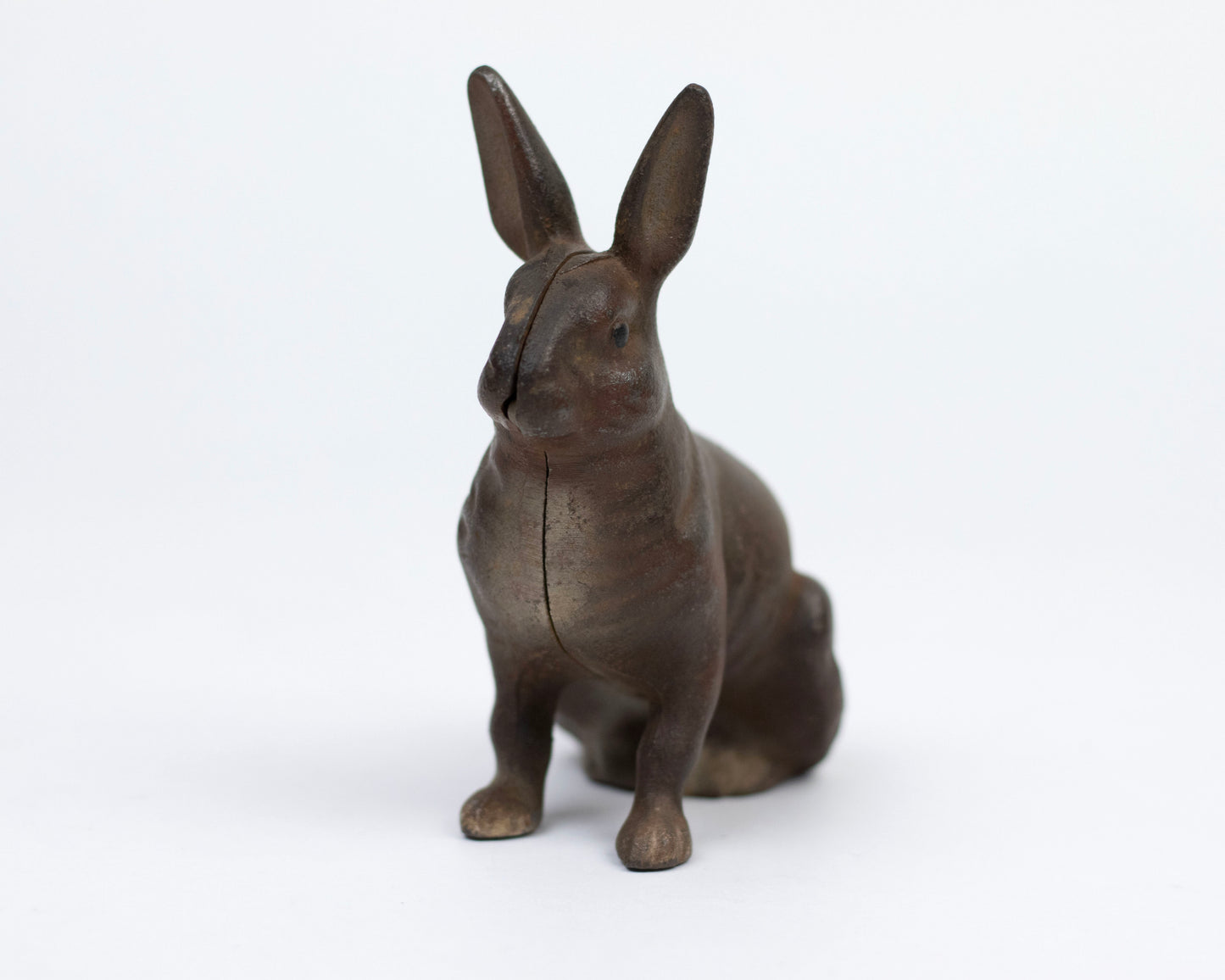 VINTAGE A.C. WILLIAMS CAST IRON RABBIT COIN BANK