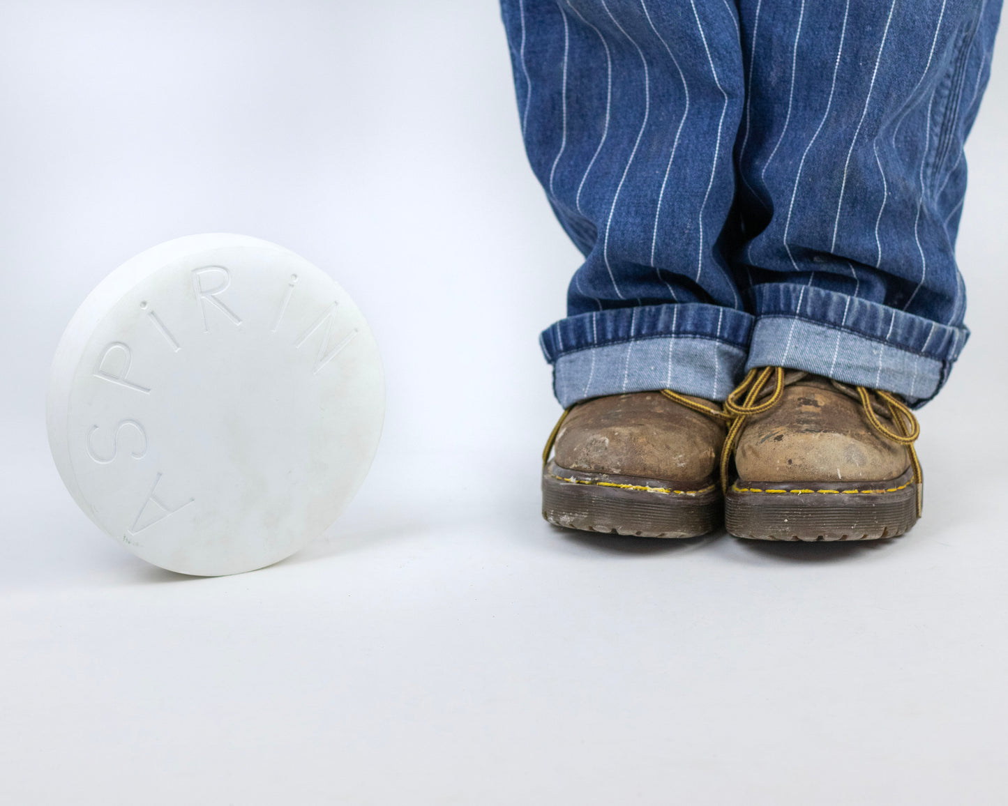 LARGE VINTAGE PLASTER ASPIRIN SCULPTURE