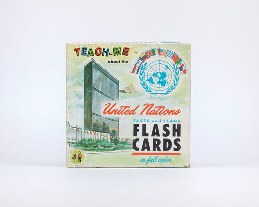 VINTAGE 1962 TEACH-ME ABOUT THE UNITED NATIONS FLASH CARDS