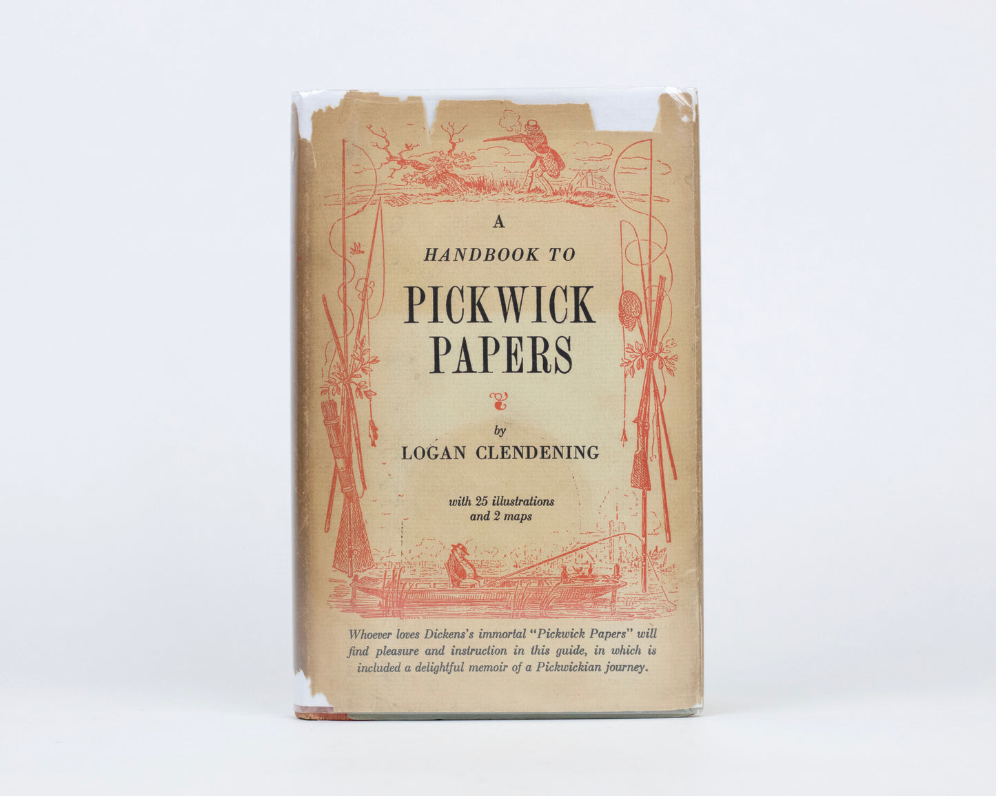 VINTAGE 1936 1ST ED. COPY OF "A HANDBOOK TO PICKWICK PAPERS" BY LOGAN CLENDENING