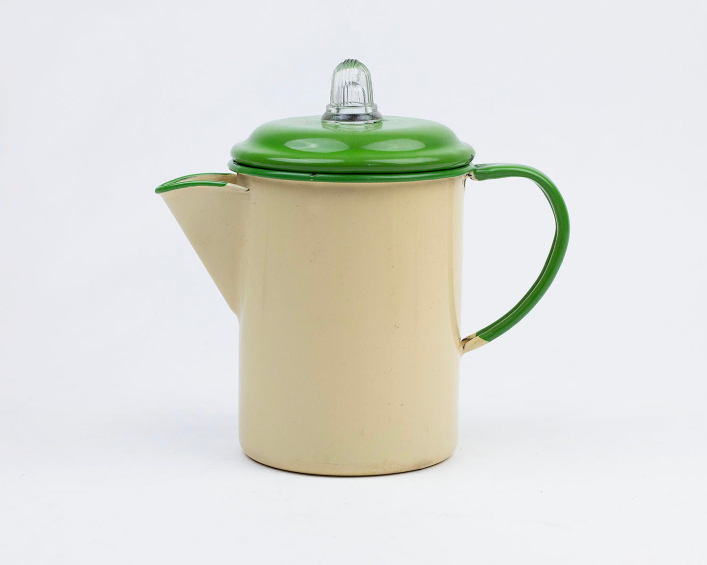 VINTAGE ENAMELWARE PERCOLATOR COFFEE POT