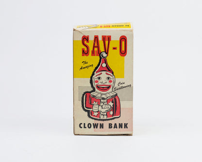 VINTAGE 1950S SAV-O MECHANICAL CLOWN BANK