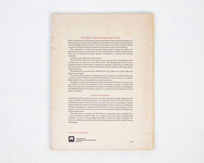 VINTAGE 1967 COPY OF "THE GREAT INTERNATIONAL PAPER AIRPLANE BOOK" BY JERRY MANDER, GEORGE DIPPEL, AND HOWARD GOSSAGE