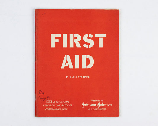 VINTAGE 1956 JOHNSON & JOHNSON FIRST AID GUIDE AND WORKBOOK