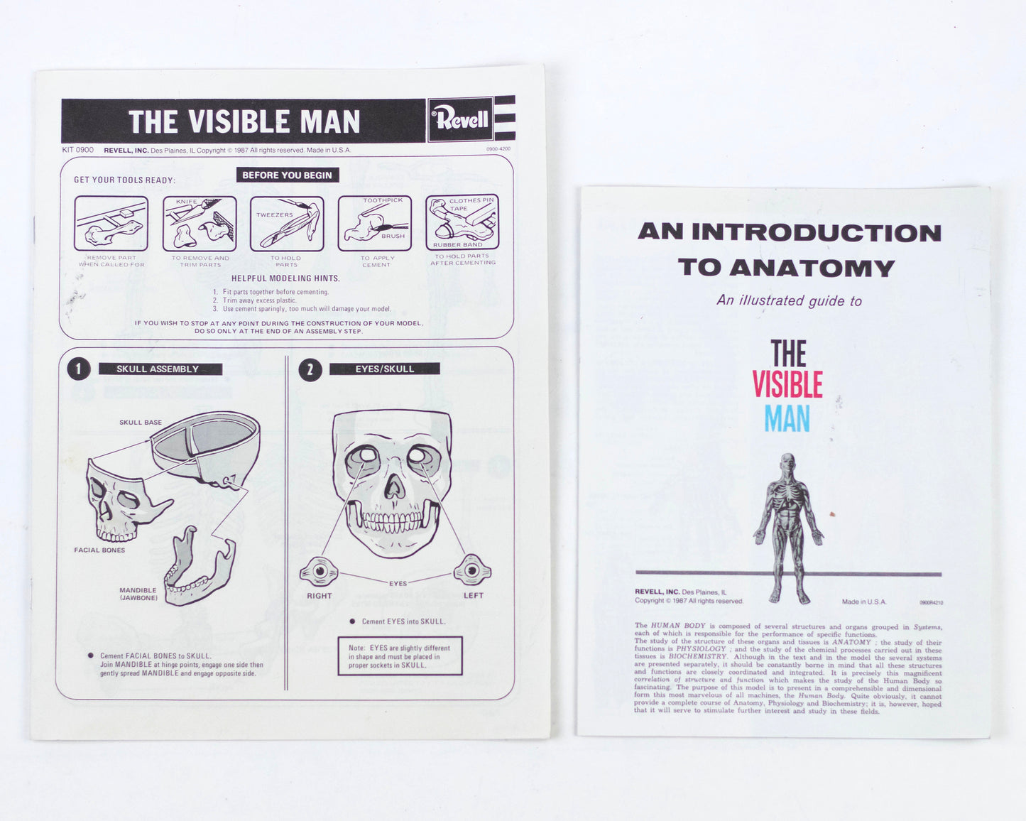 VINTAGE 1970S "THE VISIBLE MAN" ANATOMICAL HUMAN BODY MODEL KIT