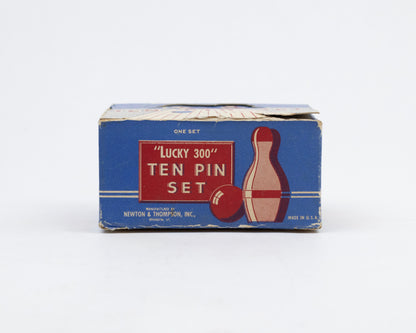 VINTAGE 1930S "LUCKY 300" MINIATURE TEN PIN SET