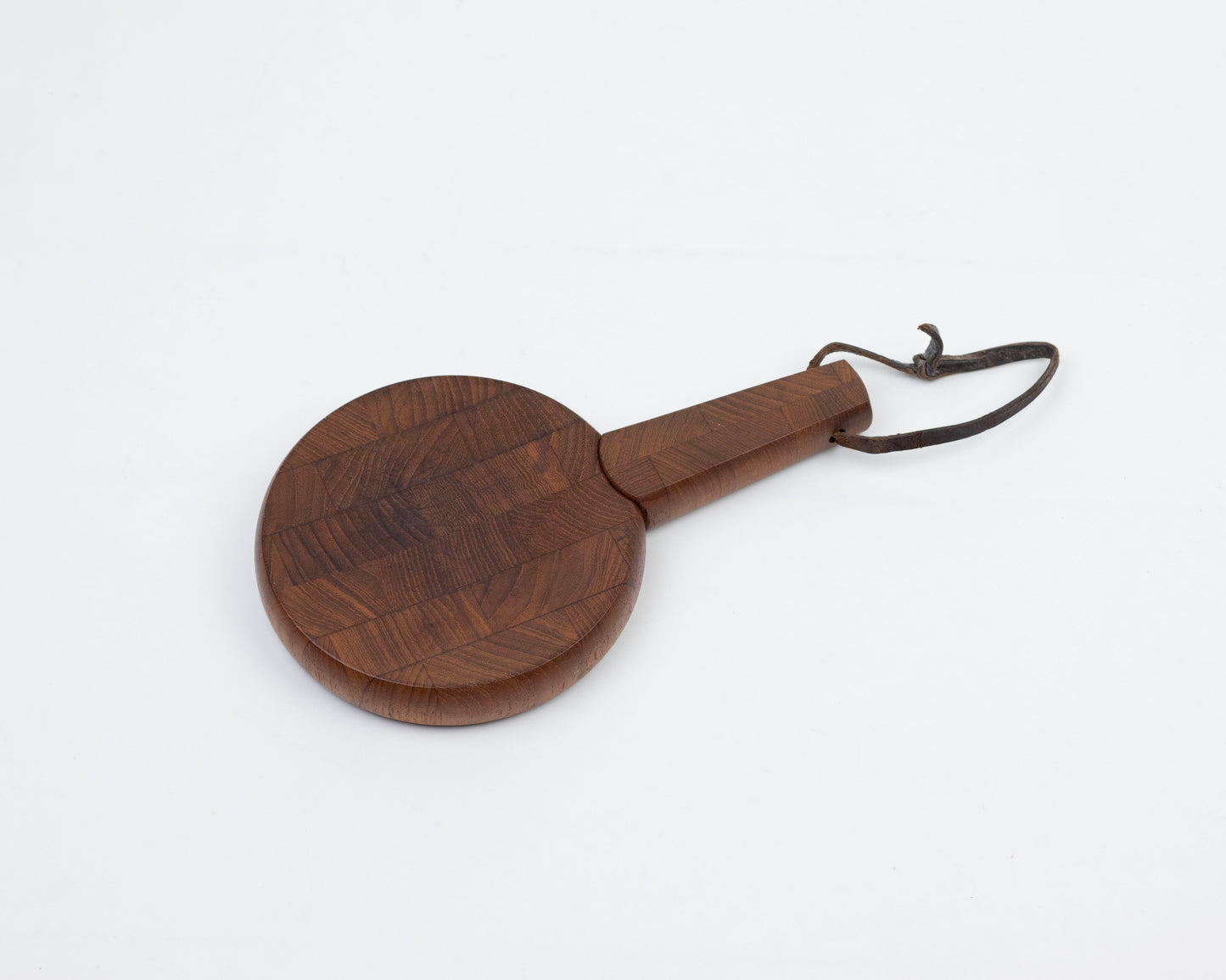 VINTAGE 1950S DANSK 5" TEAK CHEESE BOARD AND KNIFE