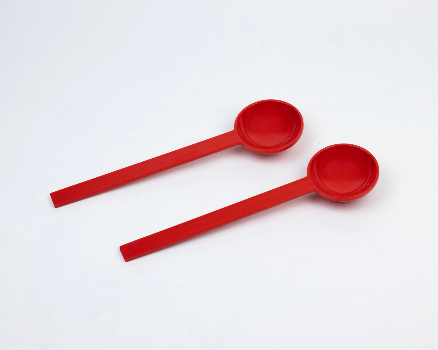 VINTAGE DANSK RED MELAMINE SERVING SPOONS