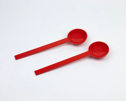 VINTAGE DANSK RED MELAMINE SERVING SPOONS