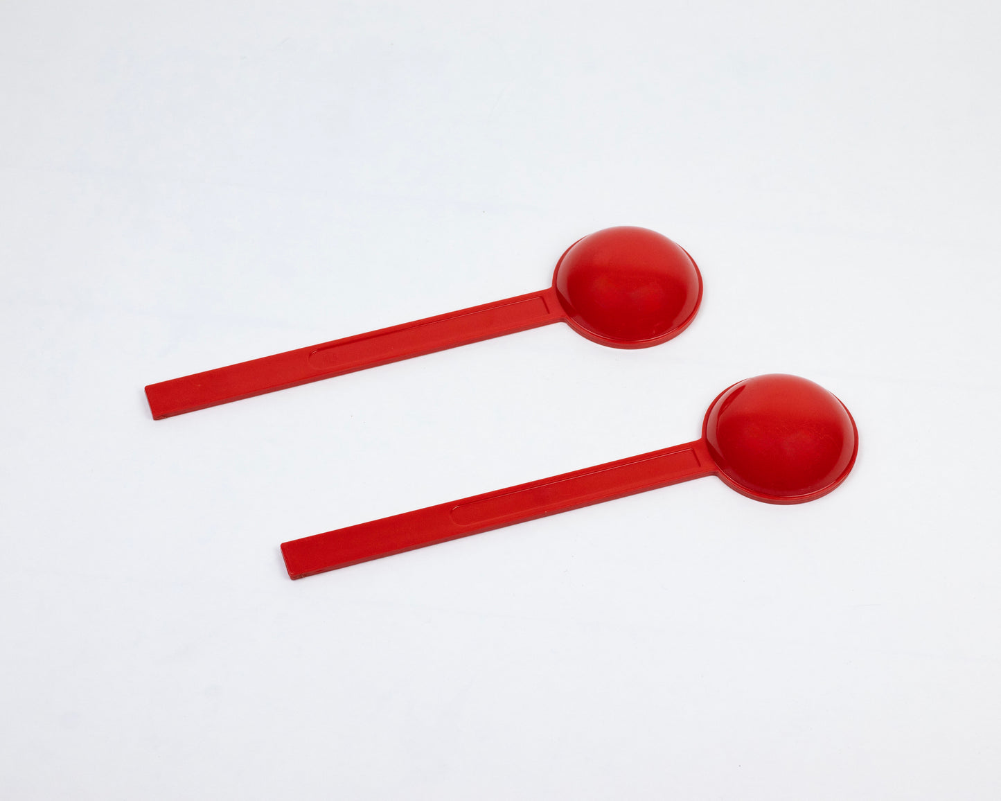 VINTAGE DANSK RED MELAMINE SERVING SPOONS