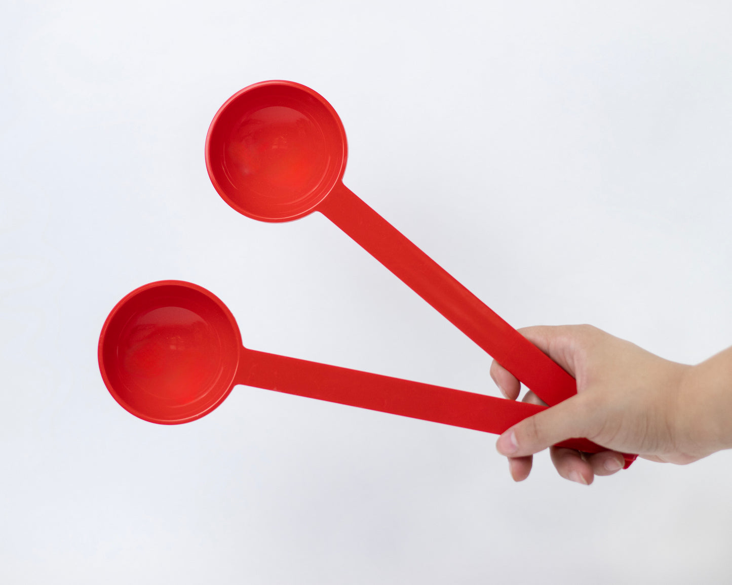 VINTAGE DANSK RED MELAMINE SERVING SPOONS