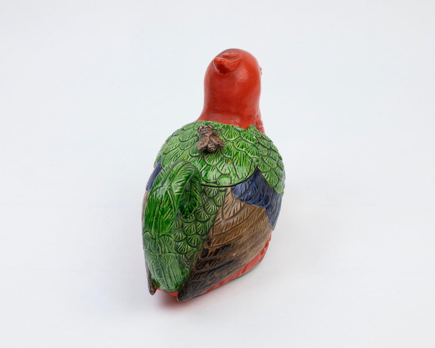 VINTAGE FIGURAL CERAMIC PARROT TEAPOT