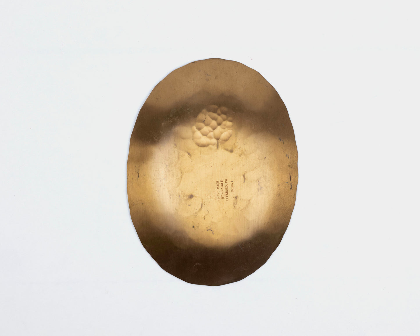 VINTAGE HANDMADE BRONZE TRINKET TRAY
