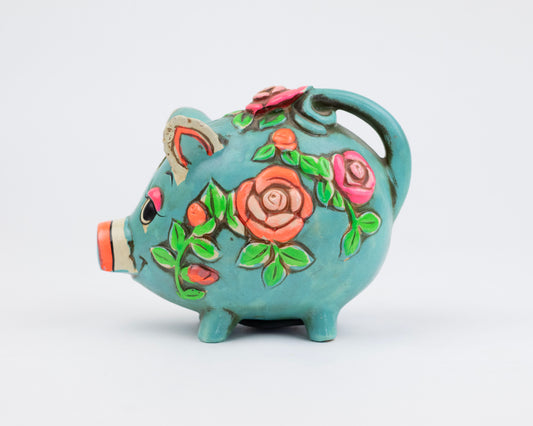 VINTAGE 1967 HOLIDAY FAIR PIGGY BANK