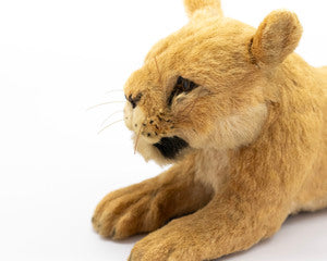 VINTAGE LION AND LIONESS FIGURES